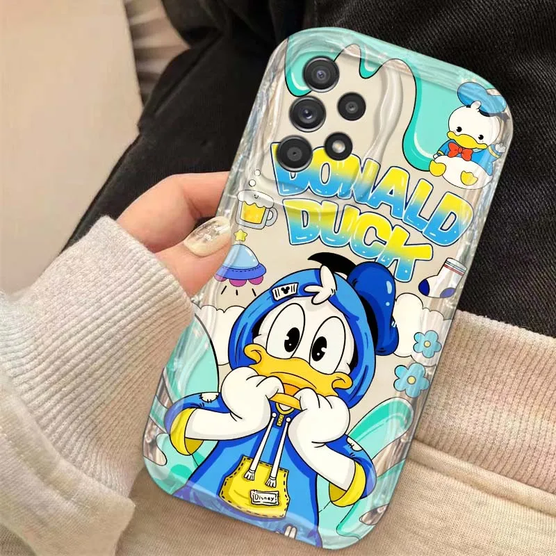 Funda bonita de Pato Donald para Samsung A16 A15 A14 A13 A12 A06 A05 A04 A32 A25 A23 A21S, funda de teléfono con aceite ondulado - imagen 5