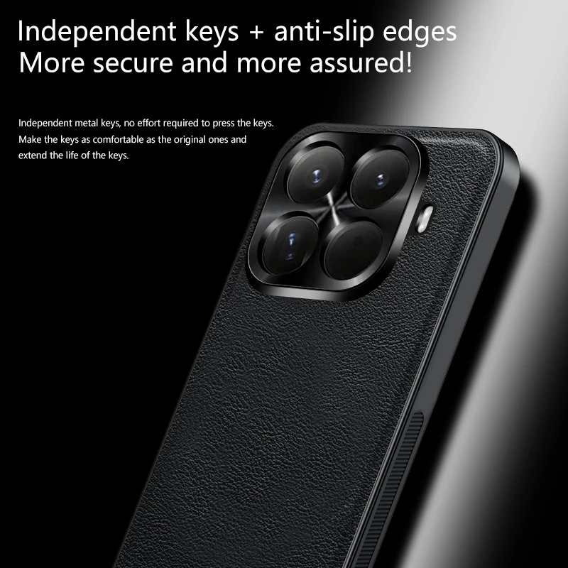 Para Xiaomi Mi 15T Pro funda de lujo de cuero PU mate a prueba de golpes funda protectora trasera para Xiaomi Mi 15T 14T Pro carcasa de teléfono - imagen 5