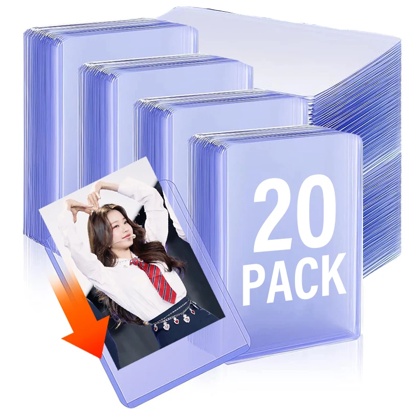 Fundas transparentes para tarjetas de PVC, Protector antiarañazos de plástico duro para tarjetas de juego, tarjetas de identificación, funda transparente para coleccionar tarjetas comerciales