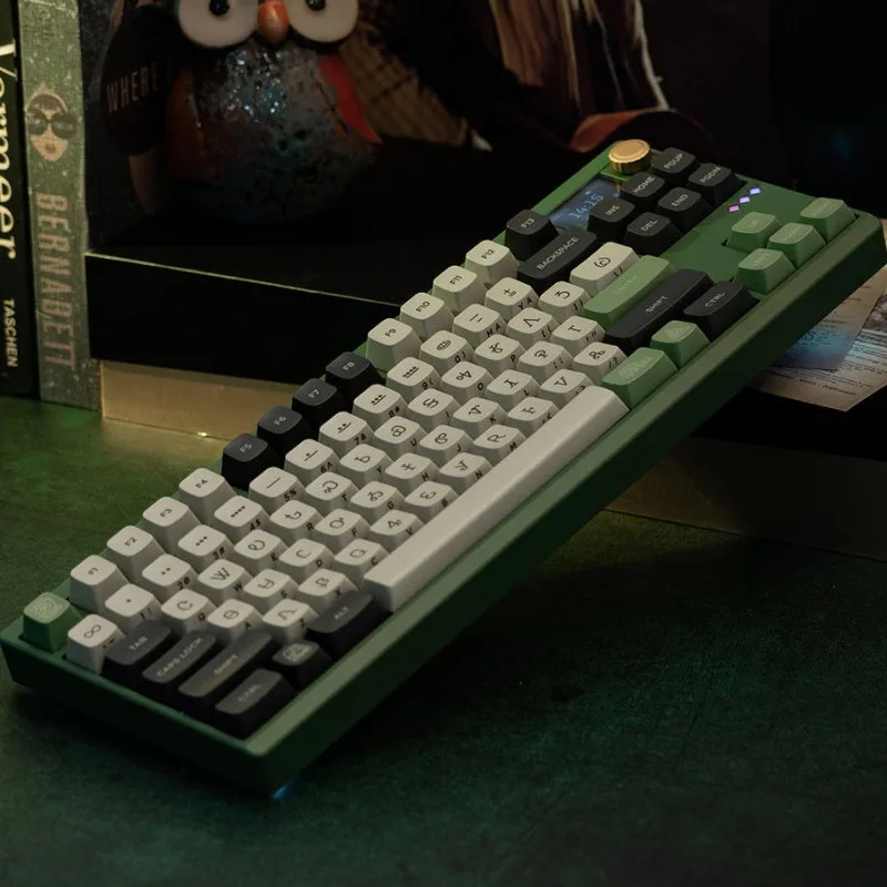 Kit de teclado ZOOM TKL DYNA, intercambio en caliente inalámbrico trimodal, aluminio CNC personalizado con pantalla de perilla, Kit de teclados mecánicos para juegos