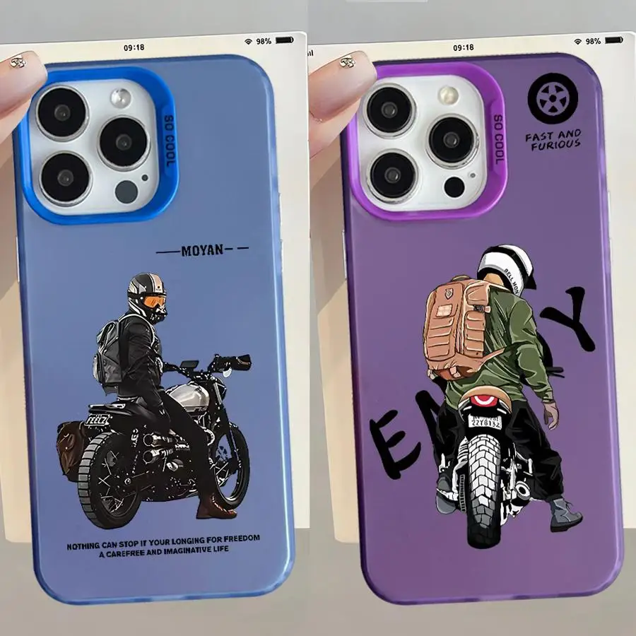 Funda para iPhone 14 15 16 Plus 16e 11 12 13 Pro Max carcasa suave locomotora masculina moda Cool - imagen 4