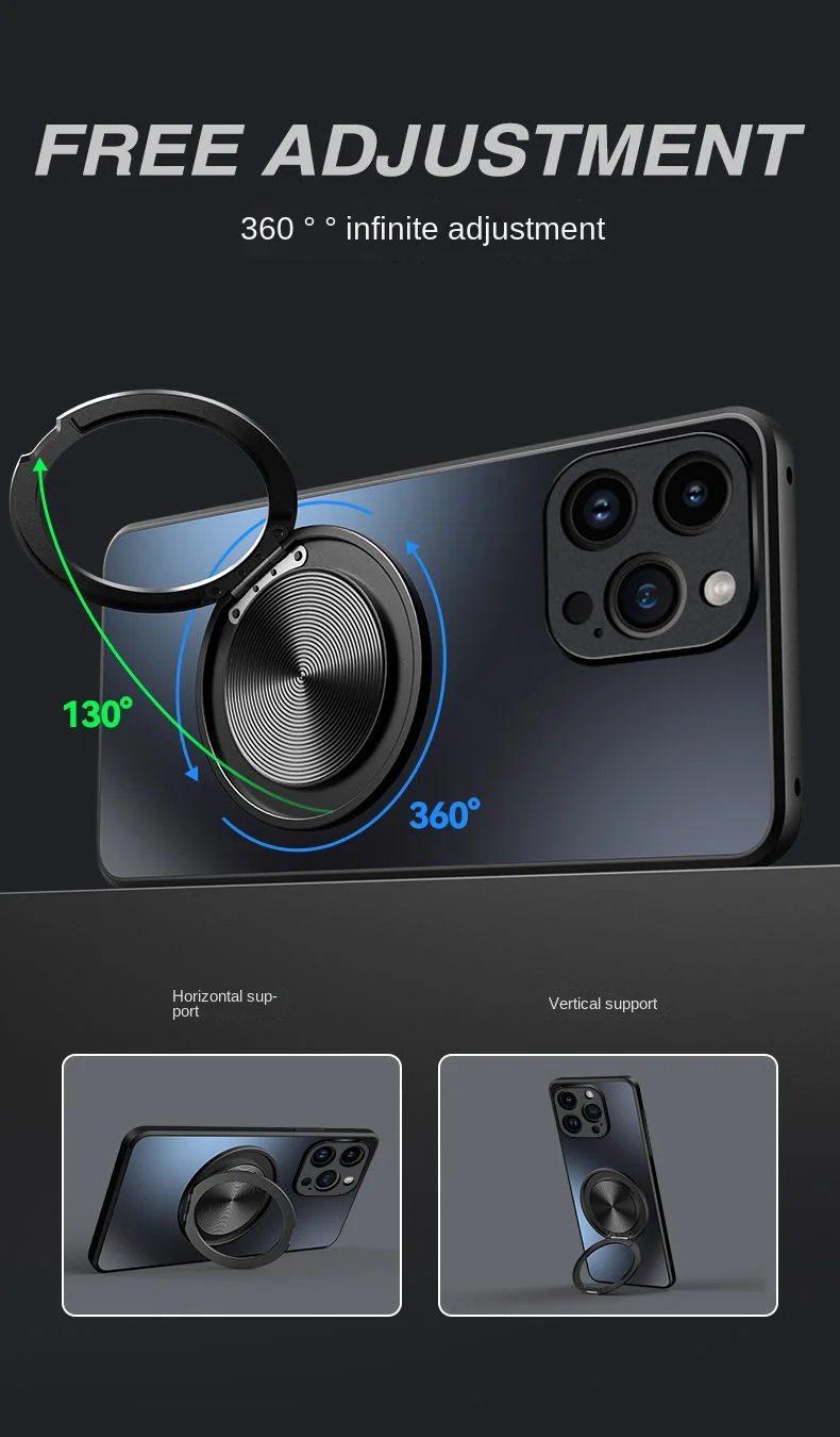 Para Xiaomi Mi 14T Pro funda dura mate con soporte de anillo funda protectora trasera magnética para Xiaomi Mi 13T 12T 14T Pro Shell - imagen 2