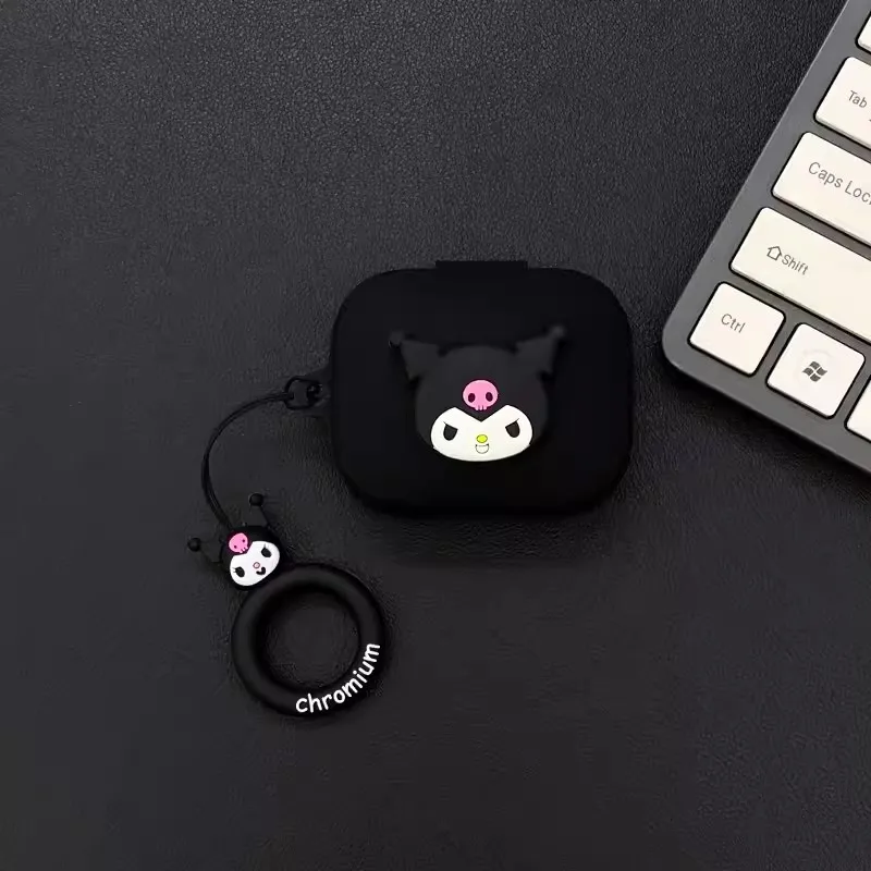 Miniso-funda para auriculares con dibujos animados para Redmi Buds 5/6, auriculares inalámbricos de silicona suave, caja de carga, carcasa protectora con cordón - imagen 5