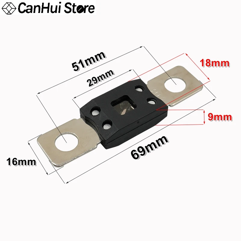 1 unids Portafusible ANM/MEGA 32V con Fusible de Montaje por Tornillo 50A 60A 70A 80A 100A 125A 150A 175A 200A 225A 250A 300A 400A 500A para Coche/Camión - imagen 5