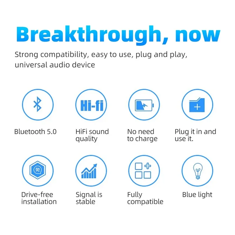 Transmisor receptor Bluetooth 2 en 1 USB adaptador de Audio Bluetooth 5,0 para coche TV ordenador convertidor inalámbrico Bluetooth Plug and Play - imagen 5