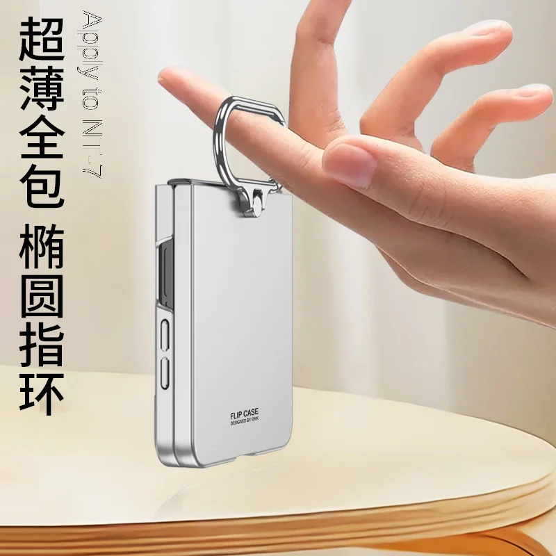 Para Samsung Galaxy Z Flip 7 funda dura delgada con soporte de anillo funda protectora trasera para Samsung Z Flip7 funda completa para teléfono - imagen 5