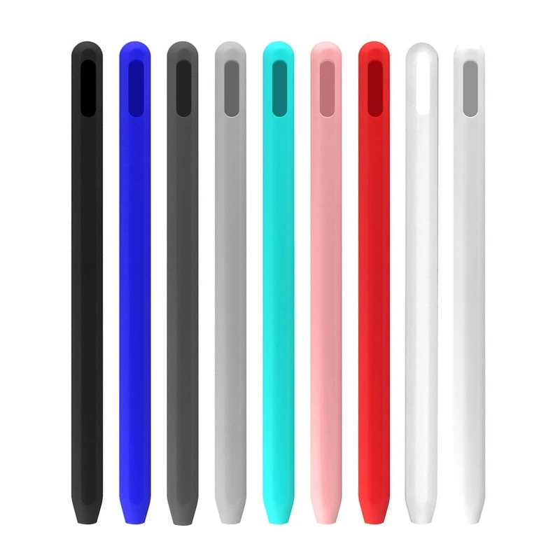 Funda ultrafina de silicona para Apple Pencil 2, cubierta cómoda de color sólido, funda ligera de 360 °, protección contra caídas