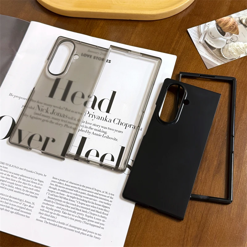 Funda de teléfono plegable ultrafina mate para Samsung Galaxy Z Fold 7 6 5 4 3 5G Zfold7, funda trasera dura transparente a prueba de golpes - imagen 5