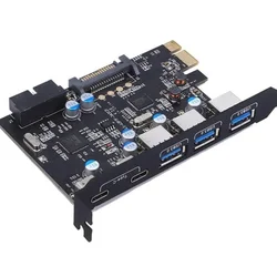 Tarjeta PCI Express USB 3.0 y USB-C – 7 Puertos