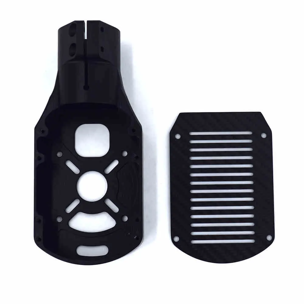 Kit de placa de cubierta de montaje de Motor, protección contra cultivos de fibra de carbono, Base de Motor multieje, color negro/rojo, 40mm - imagen 2