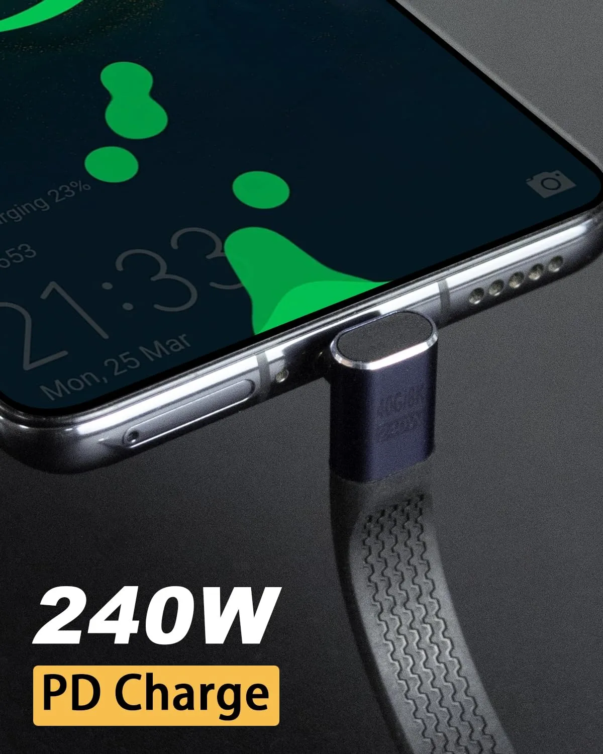 Cable de datos Thunderbolt3 USB4 C a C de 90 grados, 8K @ 60Hz, 40Gbps, PD 3,1, 240W, Cable de carga corto Flexible para disco duro móvil de teléfono - imagen 4