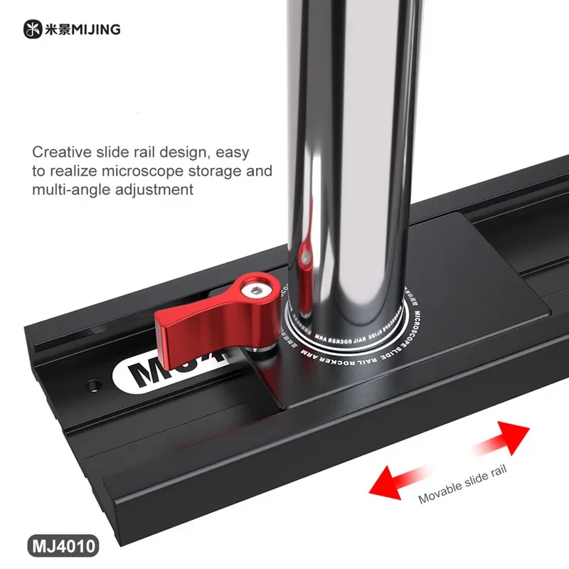 MIJING MJ-4010 360 °   Soporte giratorio para microscopio, soporte plegable para brazo oscilante, soporte de pared Compatible con la mayoría de los microscopios y herramientas de laboratorio - imagen 4