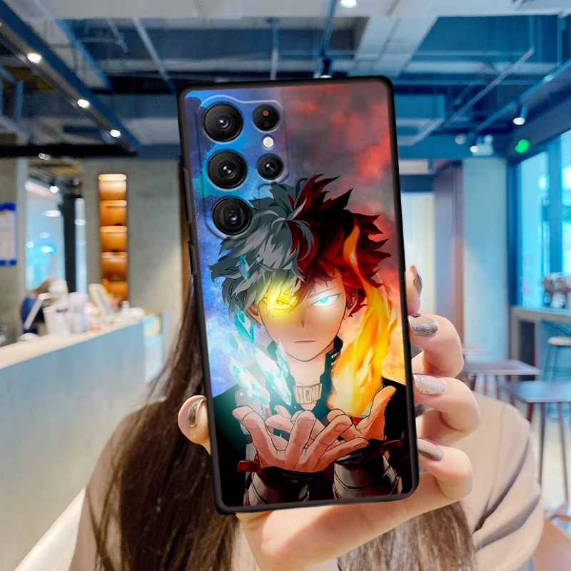 Funda trasera negra de película de Anime My Hero Academia para Samsung Galaxy S24, S23, S22, S21, S20 FE, S10, S10E Plus, Ultra Pro Lite, 5G - imagen 4