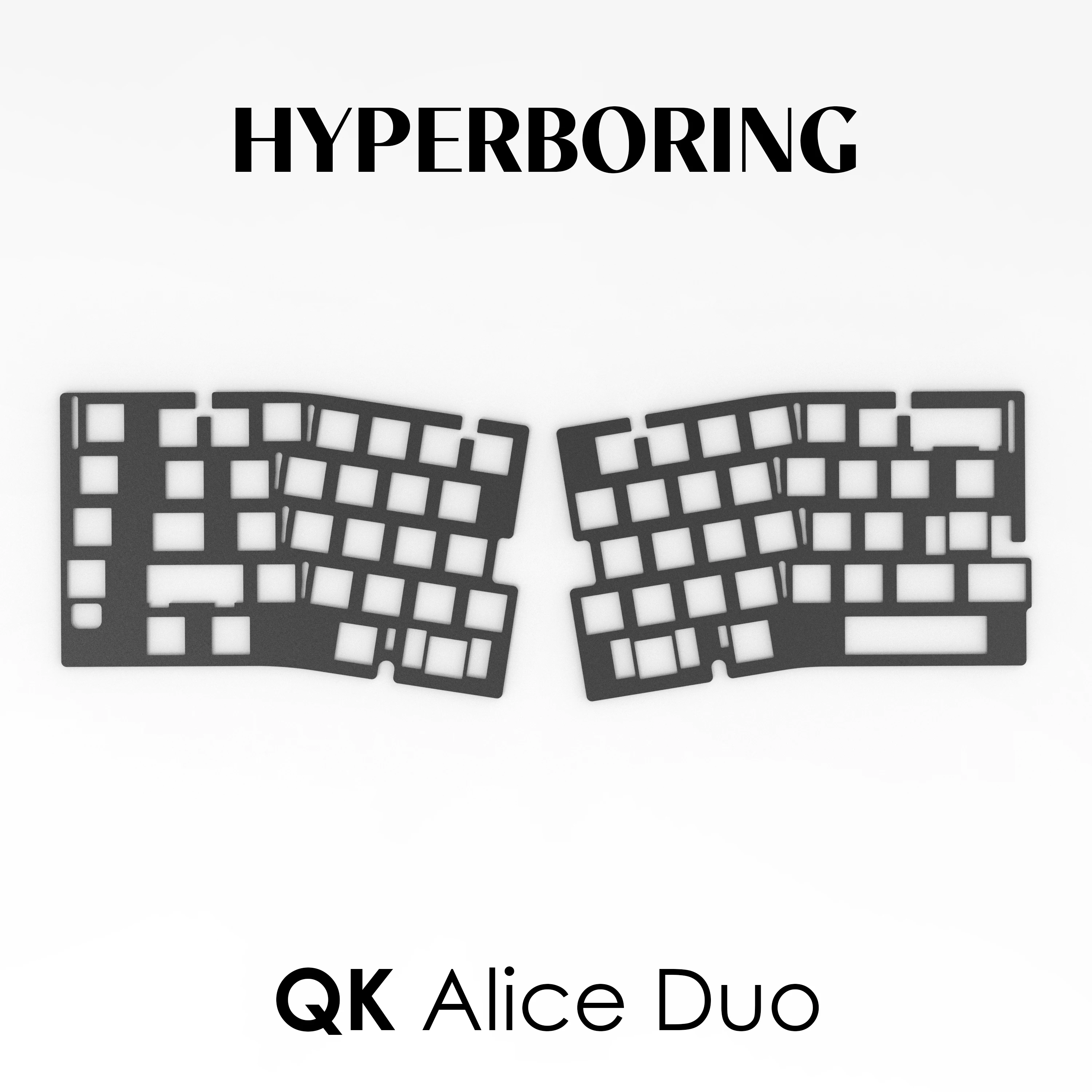 Placa para teclado dividido QK Alice Duo utiliza PC PP Aluminio (para soporte de PCB y puñaladas de placa) - imagen 5