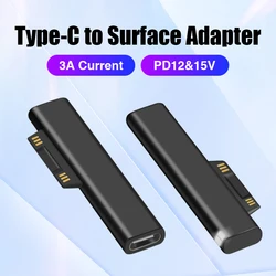 Adaptador USB-C para Microsoft Surface – Convertidor Carga Magnética 15V 3A