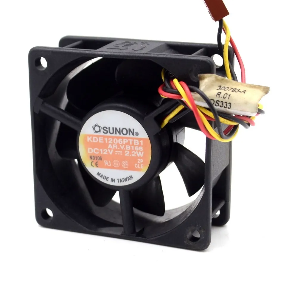 Ventilador de refrigeración con alarma de 3 cables para SUNON 6025, 2,2 W, KDE1206PTB1, 60mm, 12V - imagen 4