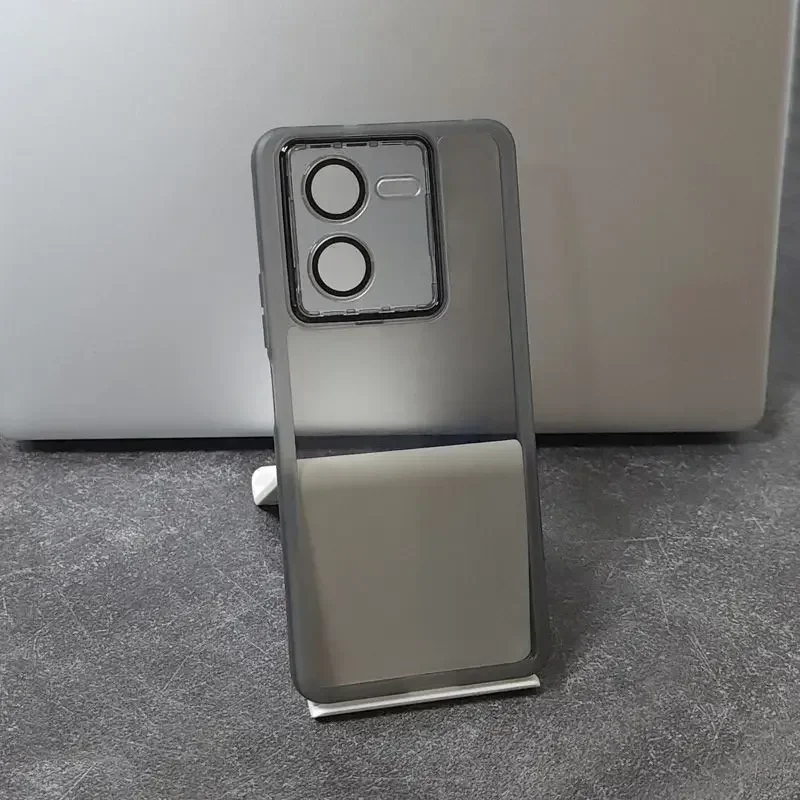 Funda de teléfono de lujo para VIVO iQOO Z8 Z8X 5G, protección de cámara de silicona suave de alta calidad, película de lente acrílica, cubierta trasera Coque - imagen 4