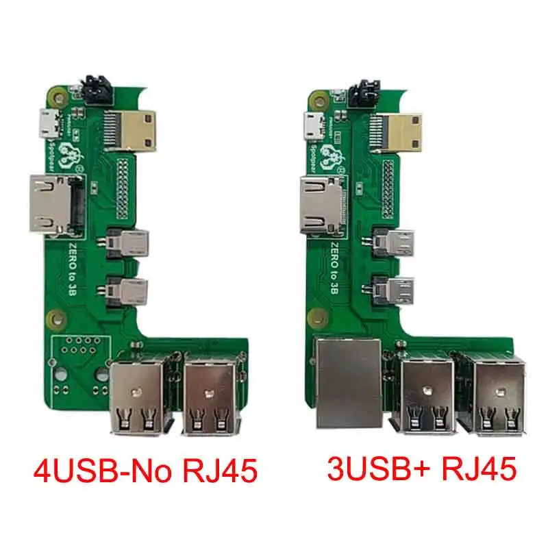 Adaptador de interfaz Raspberry Pi Zero 2w a 3B/4B Zero a Pi0 USB HUB RJ45 HAT Zero a Pi3 / PI4 / PI5 Placa de expansión - imagen 2