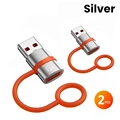 2Pcs Silver