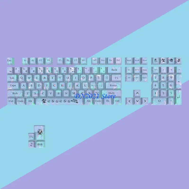 F3KE KeyCaps Conjunto 112pcs OEM Perfil ANSI PBT Dye Subby KeyCap para tapas teclado mecánico - imagen 3