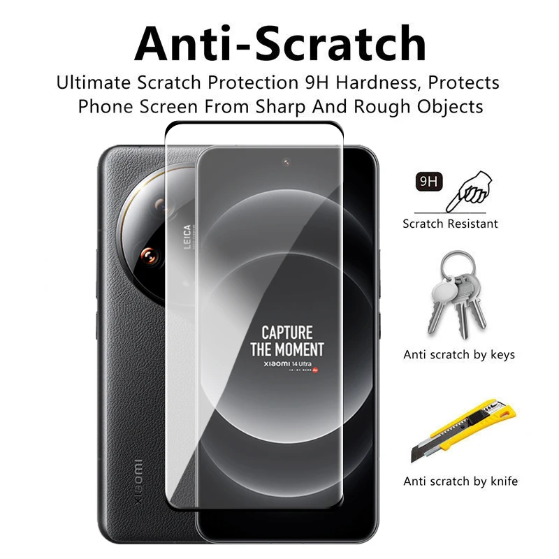 Para Xiaomi 14 Ultra 5G cubierta completa de vidrio Protector de pantalla curvo 3D Xiaomi 13 14 vidrio Ultra templado para Xiaomi 14 Ultra película - imagen 5
