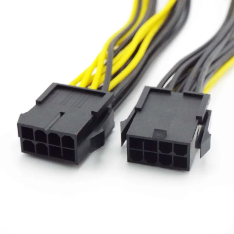 PCI-E PCIE 8p hembra a 2 puertos duales 8 pines 6 + 2p macho GPU tarjeta de vídeo gráfica Cable de extensión de alimentación de minero Cable 18AWG a7 - imagen 5
