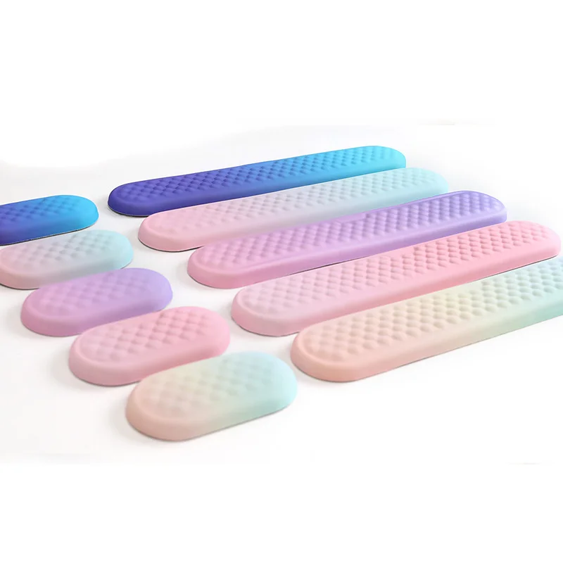 Juego de almohadillas para reposamuñecas para teclado, alfombrilla para ratón de espuma viscoelástica suave, cojín de soporte para muñeca, alfombrilla ergonómica para ratón para ordenador para aliviar el dolor - imagen 4