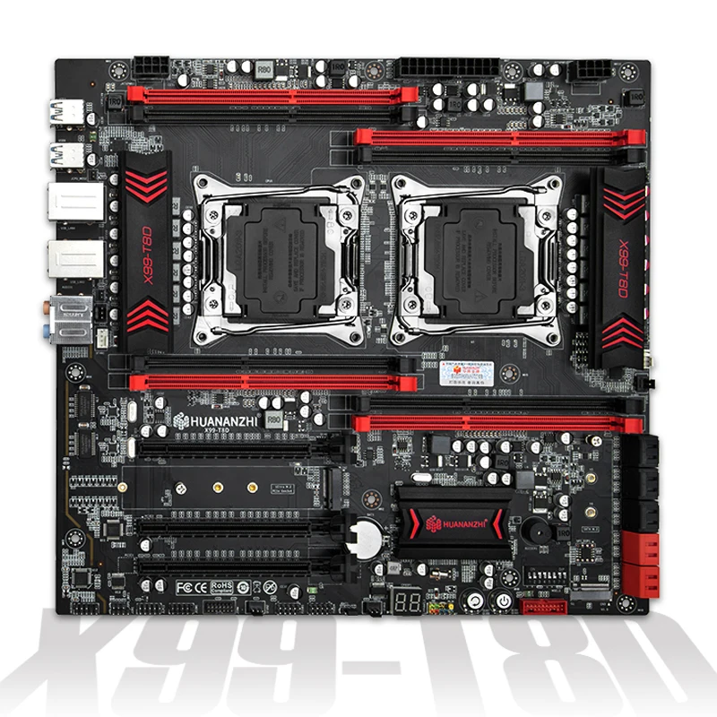 Combo de placa base de CPU Dual X99 T8D con E5 V3 V4 DDR3 Max 256GB 1866MHz compatible con M.2 NVME NGFF USB3.0 servidor X99 kit de placa base - imagen 4