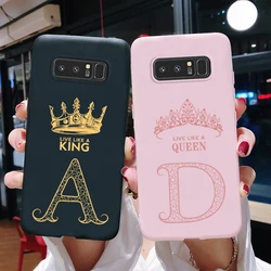 Samsung Galaxy Note 8 Funda Silicona Suave con Corona y Letras