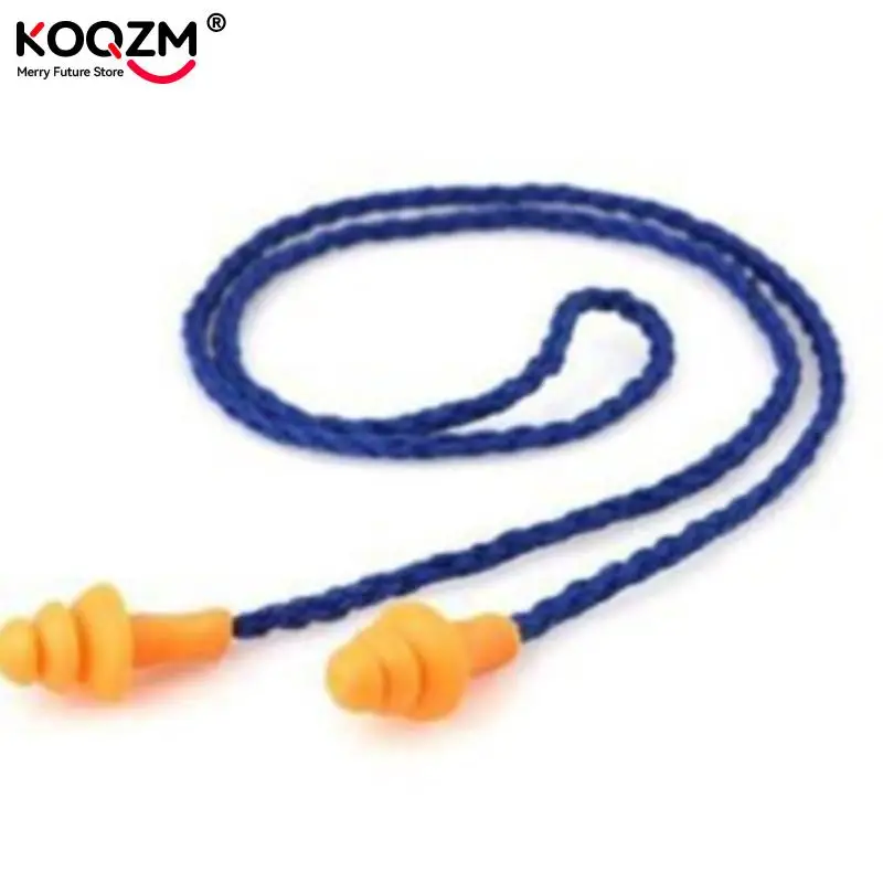 Tapones suaves impermeables para los oídos, protección auditiva reutilizable con cable de silicona, protección lavable para los oídos, defensa del ruido, 1 unidad