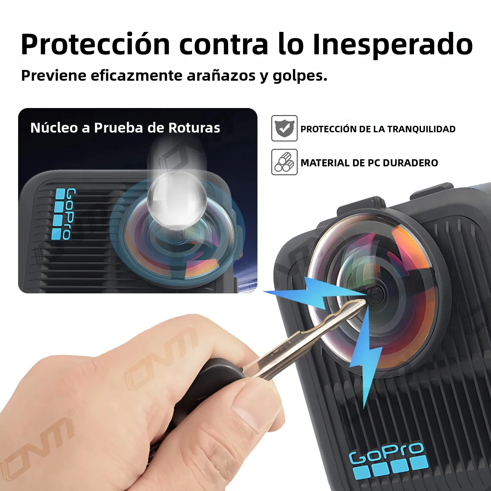 Protectores de lentes de vidrio Premium para GoPro MAX 2 HD, tapa protectora de lente de vidrio templado resistente a los arañazos para accesorios GoPro MAX2 - imagen 2