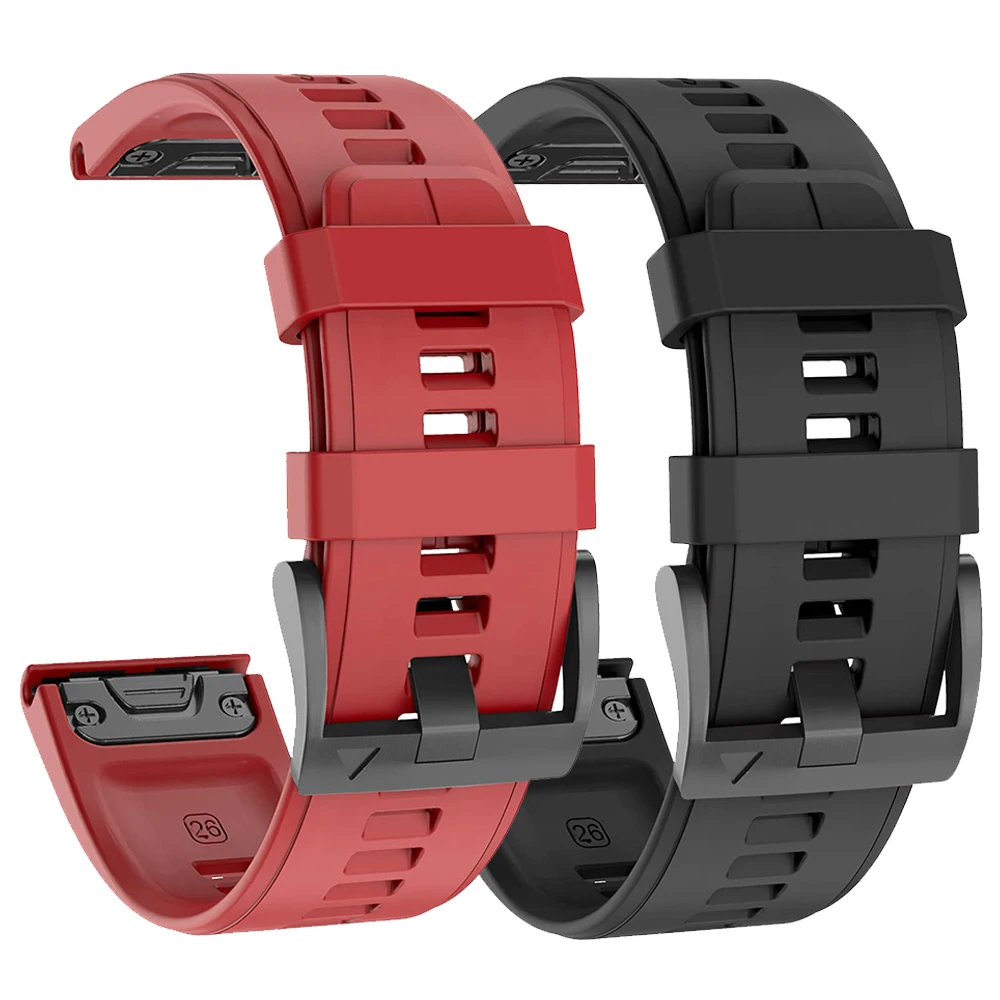 Correa de silicona QuickFit para Garmin Fenix 7X, 7 Pro, 6, 6X, 5, 5X, Epix Pro Gen 2, accesorios de correa de reloj Tactix, 26mm, 22mm - imagen 2