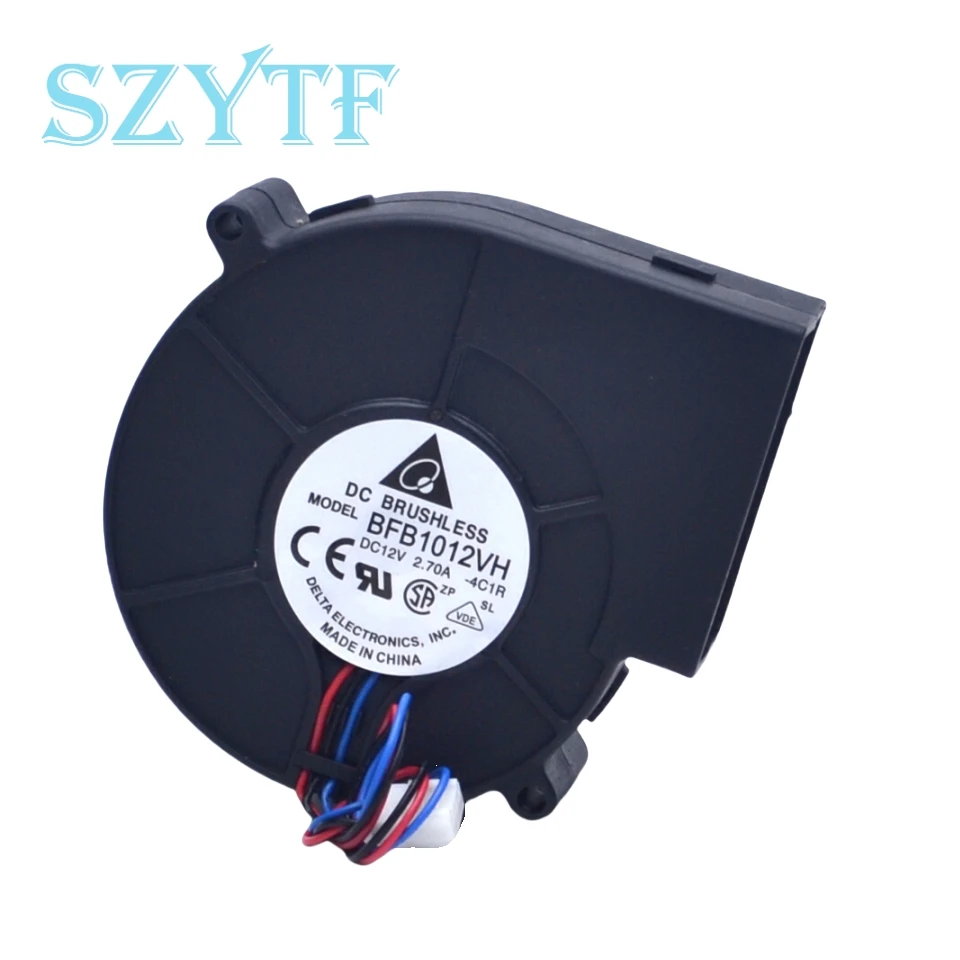 BFB1012VH Ventilador de enfriamiento industrial de 120 mm 12 V CC 2.7 A Soplador de alto flujo de aire con conector de 3 pines para Delta - imagen 2