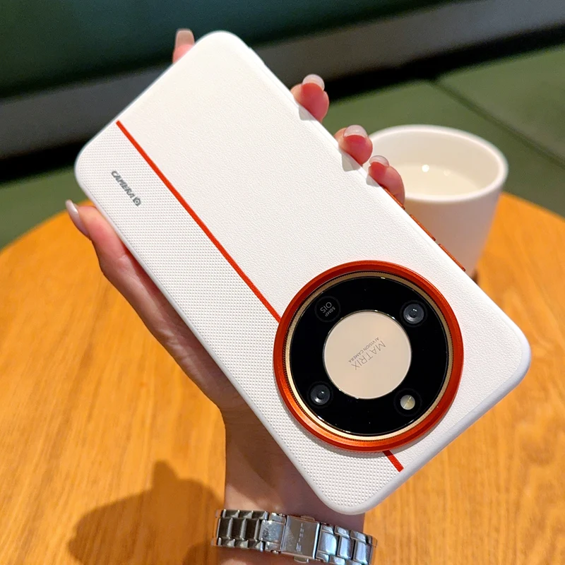 Para Honor X70 funda de lujo de cuero PU empalme de colores funda protectora ultrafina para HONOR X 70 X9D - imagen 2