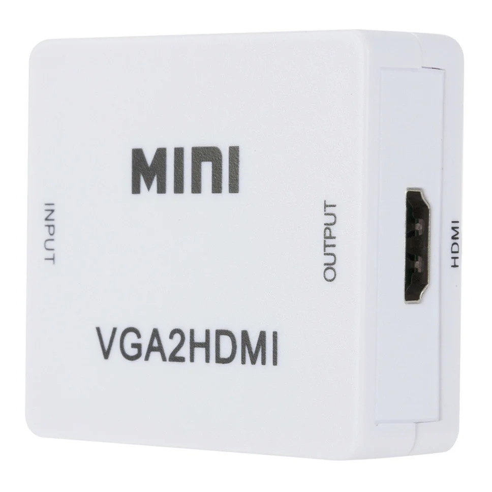 Grwibeou-caja convertidora compatible con VGA a HDMI, miniadaptador de Audio vídeo VGA 1080P para PC, portátil, proyector HDTV, adaptador VGA2HDMI - imagen 5