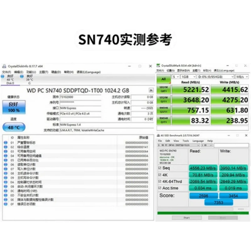 WD SN5000S 512GB y SN740 1TB 2TB M.2 2230 SSD NVMe PCIe para Steam Deck, Surface pro9, para flujo ROG, para cámara DIY CFE z9, para Dell - imagen 5
