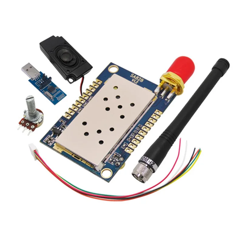 Módulo de walkie talkie SA828-V + 150 137-174Mhz VHF todo en un conjunto que incluye antena VHF + cable + altavoz + placa de puente USB - imagen 5