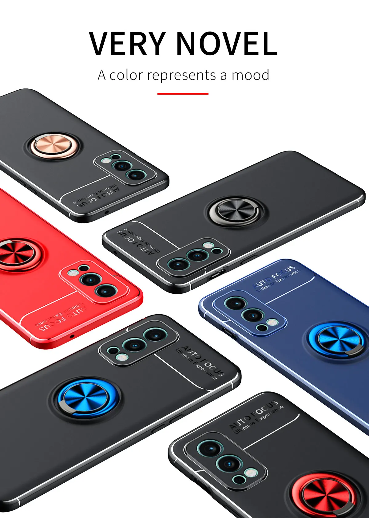 Funda de negocios con anillo de dedo para teléfono One Plus Nord 2 5G Ce3 Lite CE2 Lite ACE 2V N300 N100 N20 SE N10, soporte magnético - imagen 5