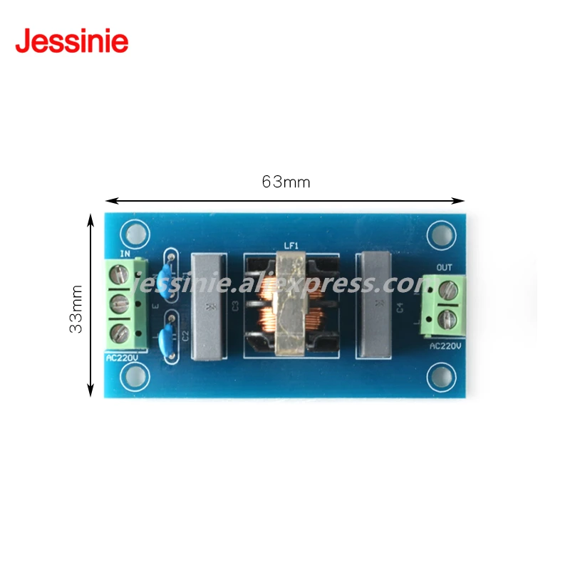 Filtro EMI, enchufe de filtro de refuerzo de sonido, 220V, 2A, módulo de filtro EMI, placa de alimentación - imagen 3