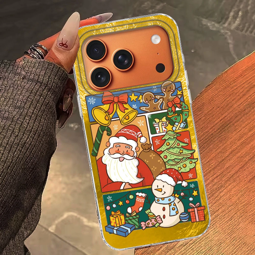 Lo mejor para árbol de Navidad Santa Claus funda de teléfono para iPhone 17 16 15 14 13 12 Pro Max 7 8 Plus 11 16e X XS XR SE funda regalo Coque - imagen 2