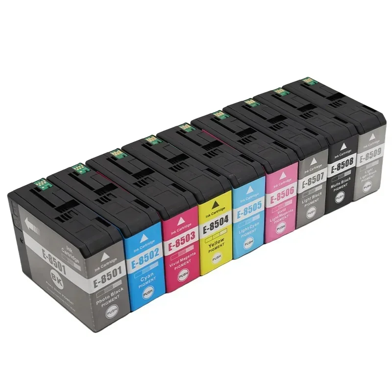 Cartuchos de tinta pigmentada T8501-T8509 de 9 colores: compatibles con impresoras Epson SureColor SC-P800/P800 (CMYK + juego de fotos) - imagen 3