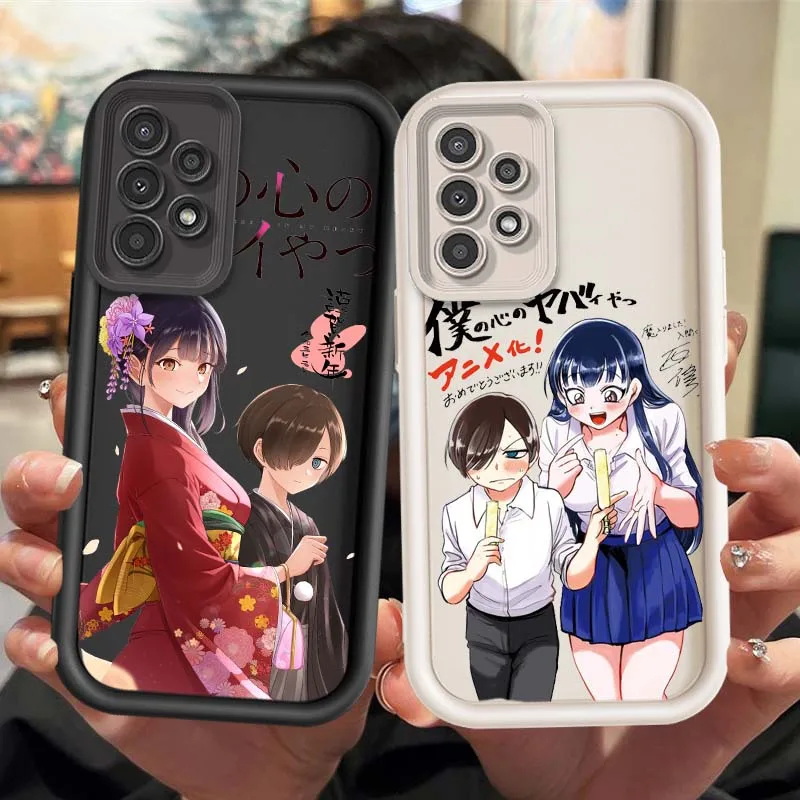 Anime los peligros en mi corazón para Samsung Galaxy A73 A72 A71 A56 A55 A35 A25 A54 A53 A52 A51 A32 funda de teléfono con escalera ocular - imagen 2