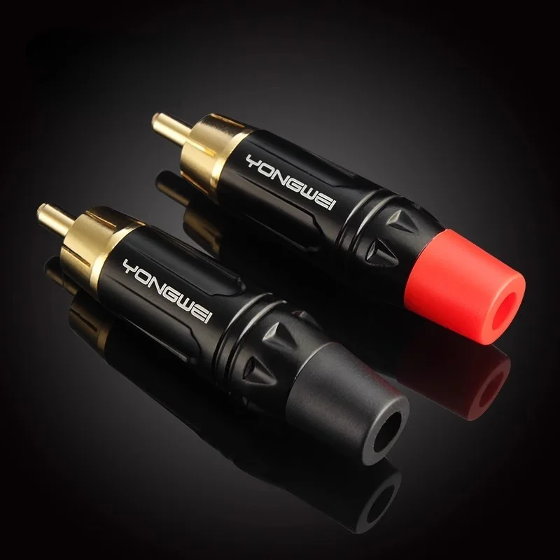 Conector RCA macho, conector de Audio, Terminal de auriculares para soldar altavoz, Cable de vídeo, micrófono, amplificador, sistema de sonido - imagen 2