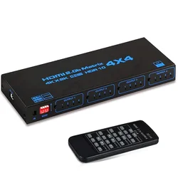 Matriz HDMI 4x4: Switch 4K 60Hz HDR10