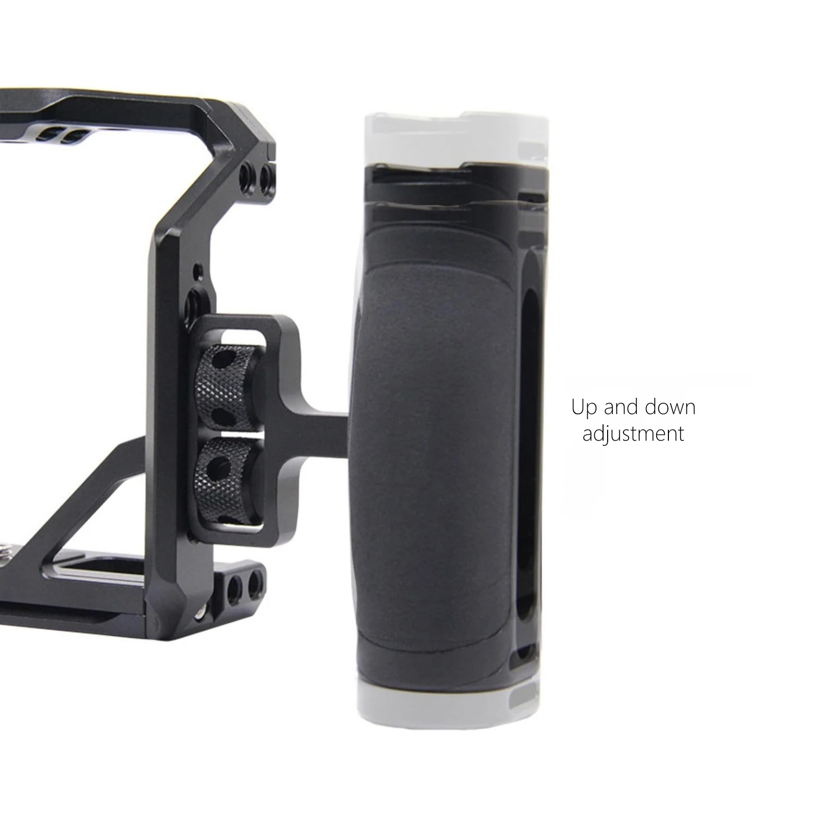 Empuñadura lateral de aluminio Probty para jaula de cámara DSLR con soporte de zapata fría, orificios roscados, dirección cambiable - imagen 4