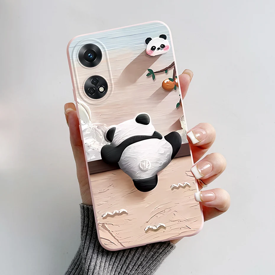 Funda de silicona delgada para OPPO Reno 8 T 4G, carcasa de Panda a prueba de golpes, parachoques para OPPO Reno8 T CPH2481, Reno8T 5G CPH2505 - imagen 4