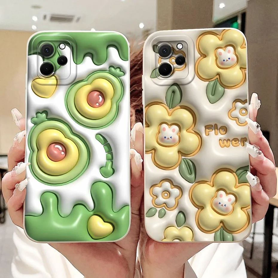 Funda protectora de lente para Huawei Nova Y61 / Nova Y62 NovaY62 Plus, bonita funda de silicona suave con dibujos animados para NovaY61 Y62Plus - imagen 2