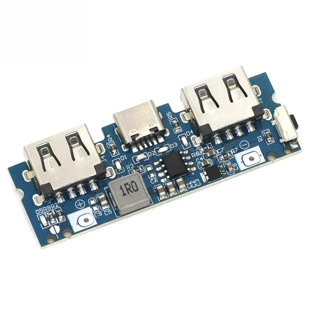 Placa de cargador de batería de litio LED USB Dual 5V 2.4A Micro/tipo-c USB banco de energía móvil protección de circuito módulo de carga 18650 - imagen 2