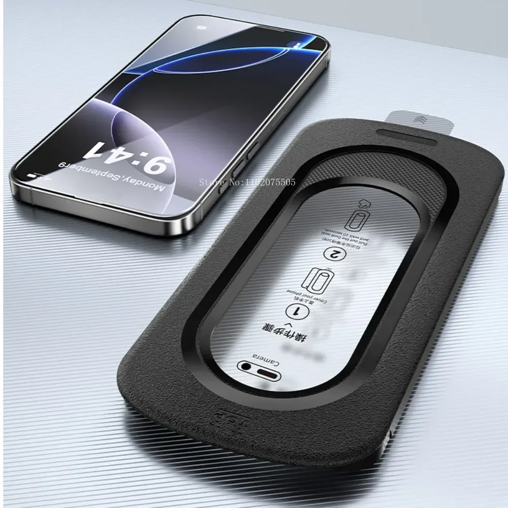 2 uds Ultra HD vidrio templado para iPhone 16 Pro Max 15 14 17 ProMax 14 15 Plus 12 13 17 ProMax Protector de pantalla de instalación sin polvo - imagen 5