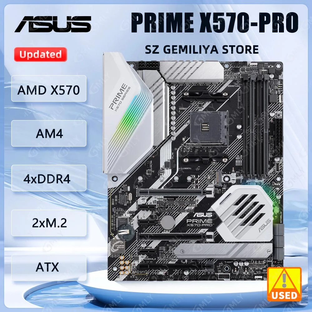 Placa base ASUS PRIME X570-PRO AMD X570 AM4 DDR4 128GB M.2 compatible con Ryzen 5300 Ryzen 5600 Ryzen 3700 Ryzen 2600 cpu ATX